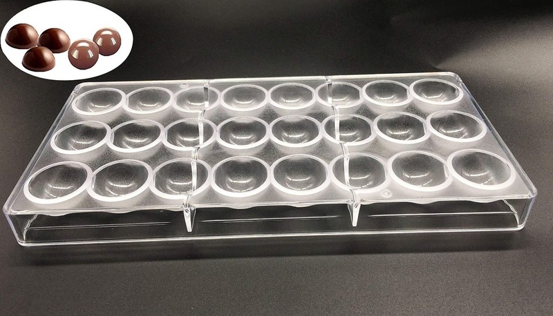 4 Pack 84 Grids Polycarbonate Chocolate Molds Candy Making Tray Molds for Sweets gallery
