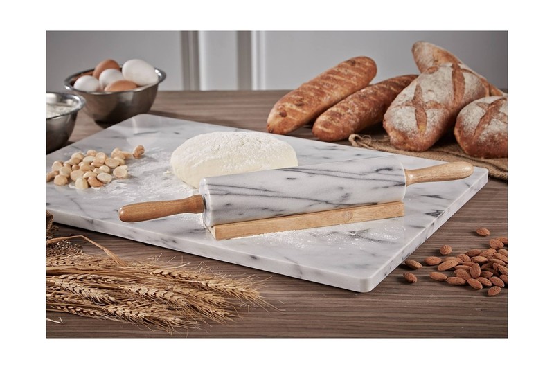 JEmarble Pastry Board 16x20 inch Set with Rolling Pin/Wooden Handles 18 inch(... gallery