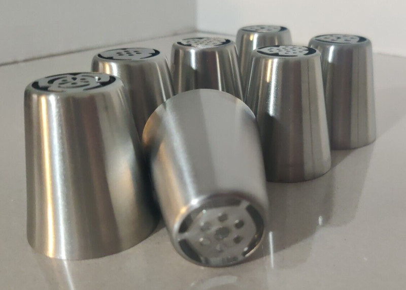 Cake Decorating Stainless Steel Piping Tips Set of 7 gallery