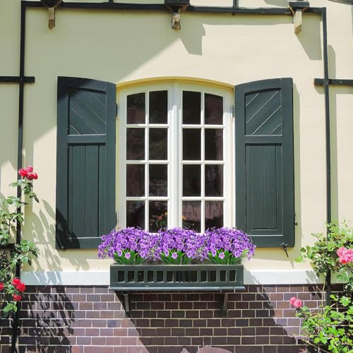 21 Bundles Outdoor Artificial Flowers UV Resistant Fake Silk Flowers No Fade gallery