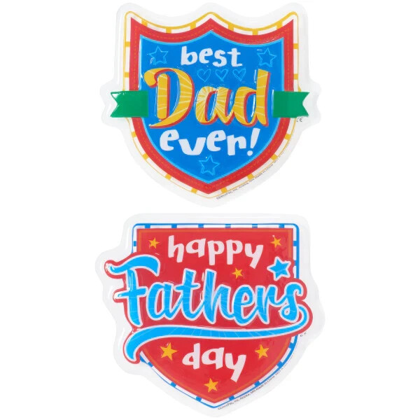 DecoPac Cake Topper : Happy Fathers Day ( 2 designs - 12/pkg) gallery
