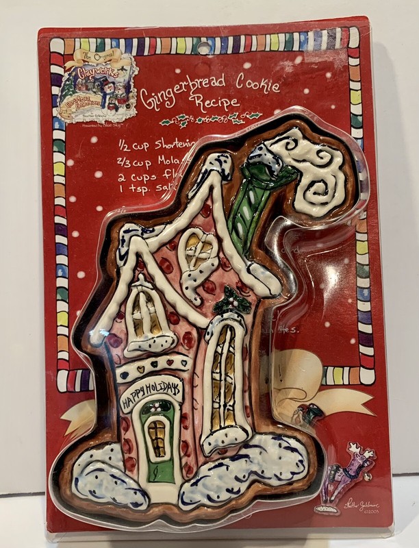 2003 Blue sky clayworks Christmas collection gingerbread house cookie stamp