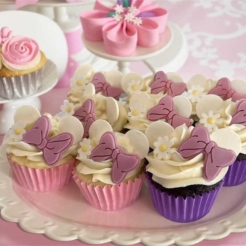 3 Pcs Bow Silicone Mold Fondant Bow Mold Chocolate Candy Cake Pop Molds Bow Mold gallery