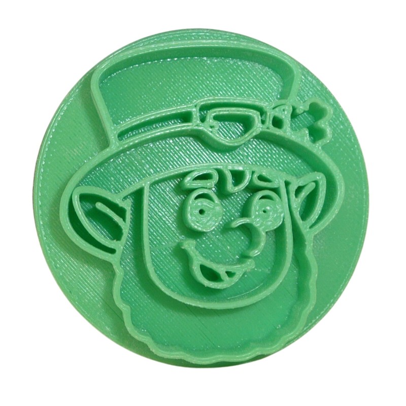 LEPRECHAUN FACE ST PATRICKS DAY COOKIE STAMP EMBOSSER MADE IN USA PR5522