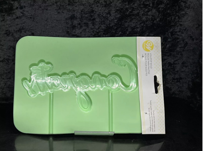 Wilton Lollipop Mold Congrats
