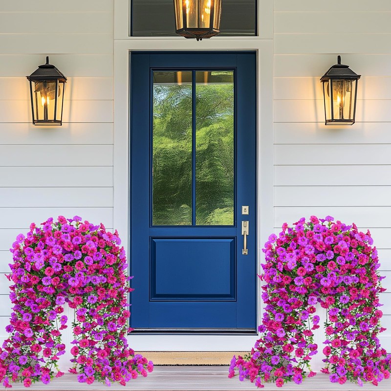 Yastouay Artificial Hanging Flowers For Outdoors Fake Hanging Flowers For gallery