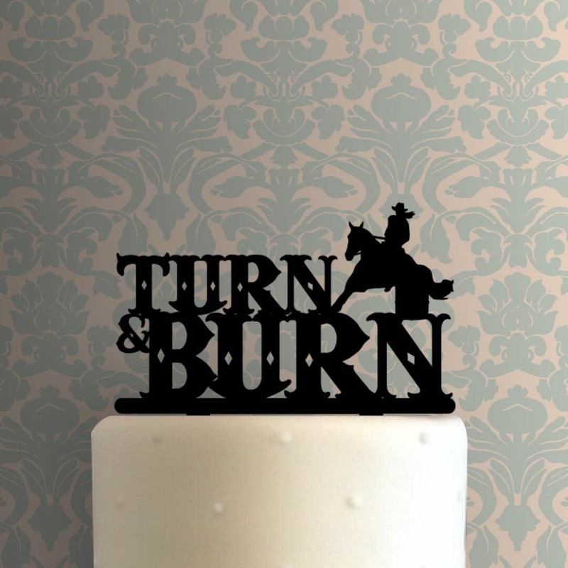 Barrel Horse Racing Turn and Burn 225-A470 Cake Topper