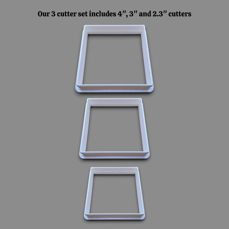 Square Cookie Cutter or 6PC Set – Classic Shape Craft Clay Fondant Biscuit Mold