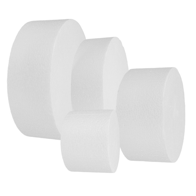 4pcs Round Foam Cake Dummy - Cake Model for Decorating Practice and Display - gallery