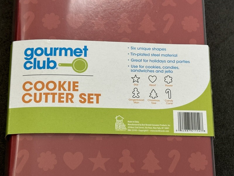 NIP GOURMET CLUB COOKIE CUTTER SET OF 6 SHAPES gallery