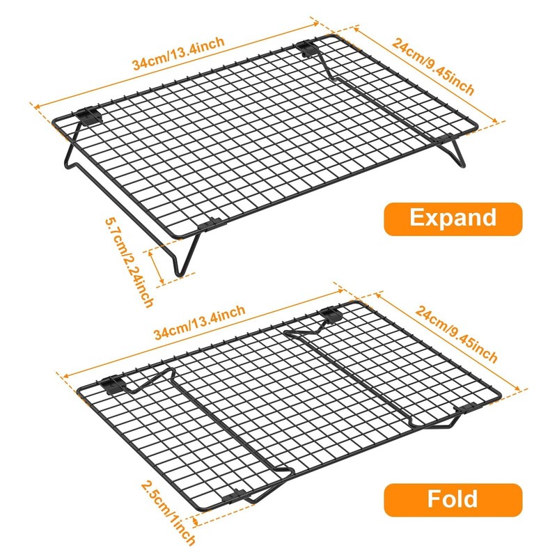 2 Pcs Cooling Racks for Cooking and Baking, 13.4x9.4inch Cookie Cooling Racks... gallery