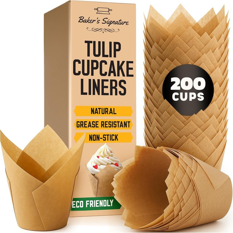 Cupcake Liners Muffin Liners Baking by Baker’s Signature – 200pcs