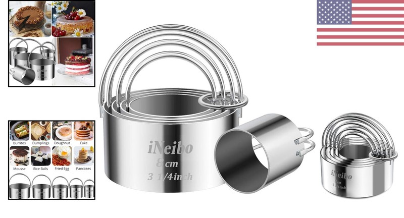 Ergonomic Round Biscuit Cutter Set with Arched Handle - Heavy-Duty Dough Cutting gallery