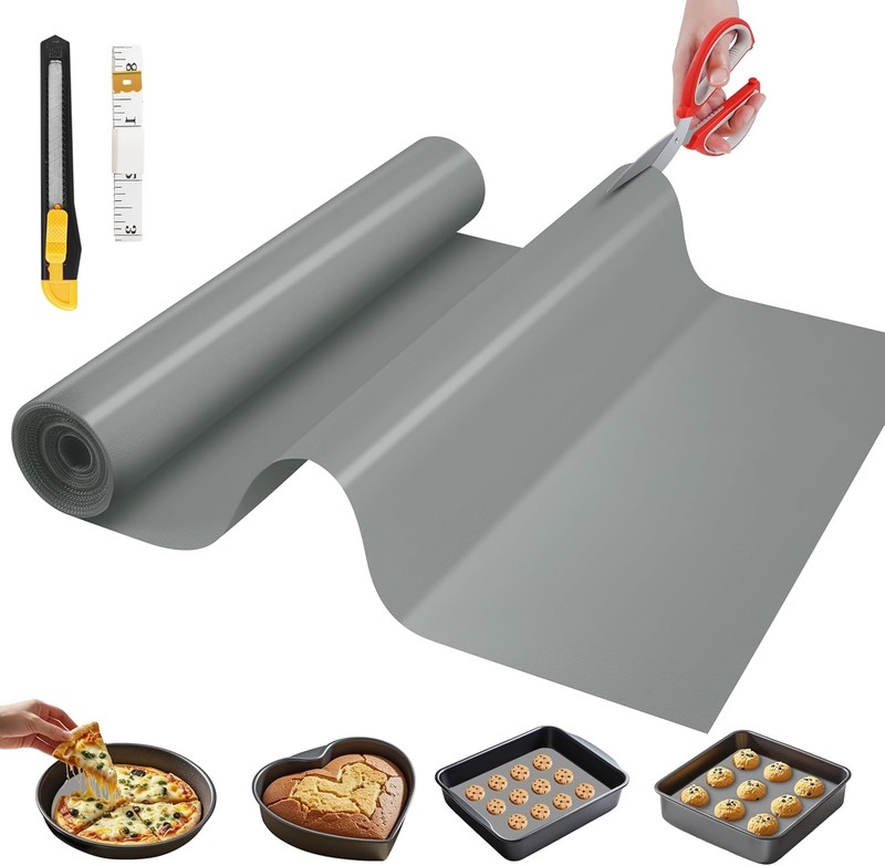 Silicone baking mat, 24 inches x 6 feet, freely cut to size.