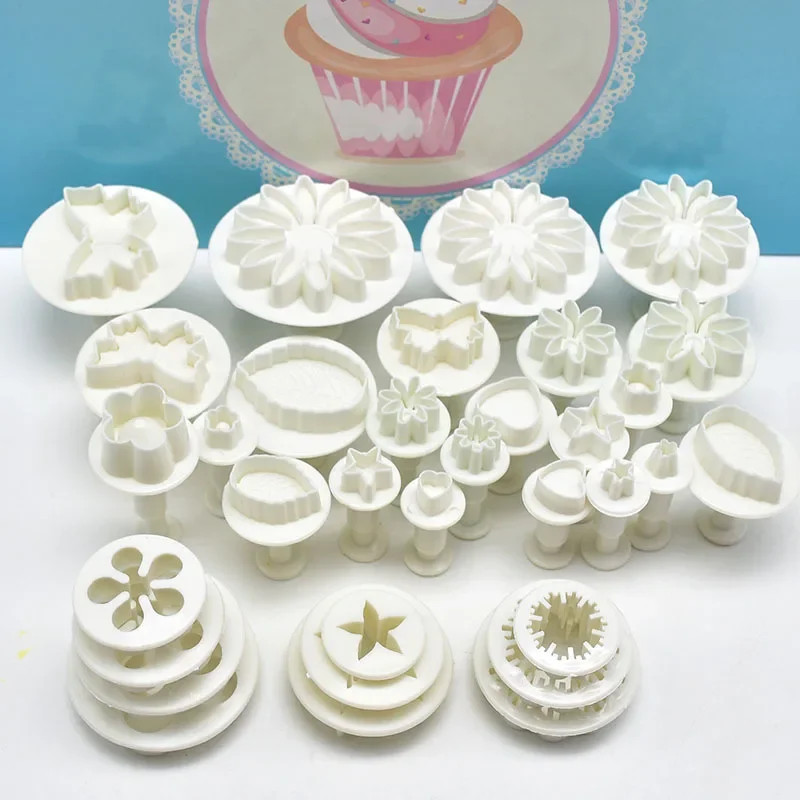 33Pcs Plunger Cutters Set: Fondant Cake & Cookie DIY Decorating Tools gallery