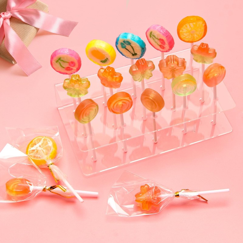 Silicone Lollipop Molds Kit 304 PCS Pink Candy Molds with 100 Sticks Bags gallery
