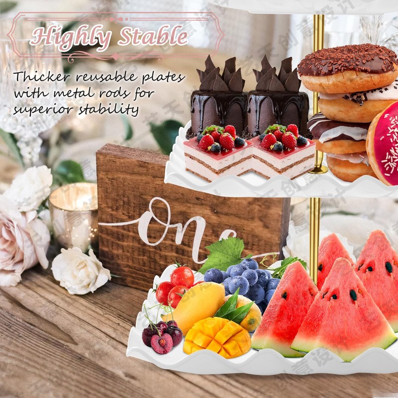 5 Pcs Dessert Table Display Set - 2 X Cupcake Stand Holder/Cup Cake Tier Towe... gallery