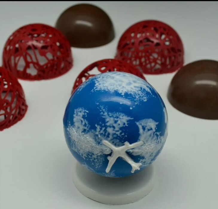 BWB 50mm Small Hot Cocoa Bomb Mold – 3 Part Sphere Chocolate Mold 9419