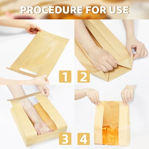 100 PCS Sourdough Bread Bags with Stickers—8.3"x3.5"x13.7"—Homemade gallery