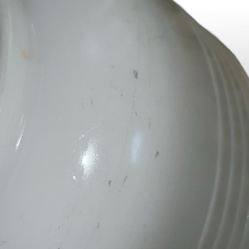 Vintage Pyrex General Mills White Ribbed Milk Glass Farmhouse Mixing Bowl 9" gallery