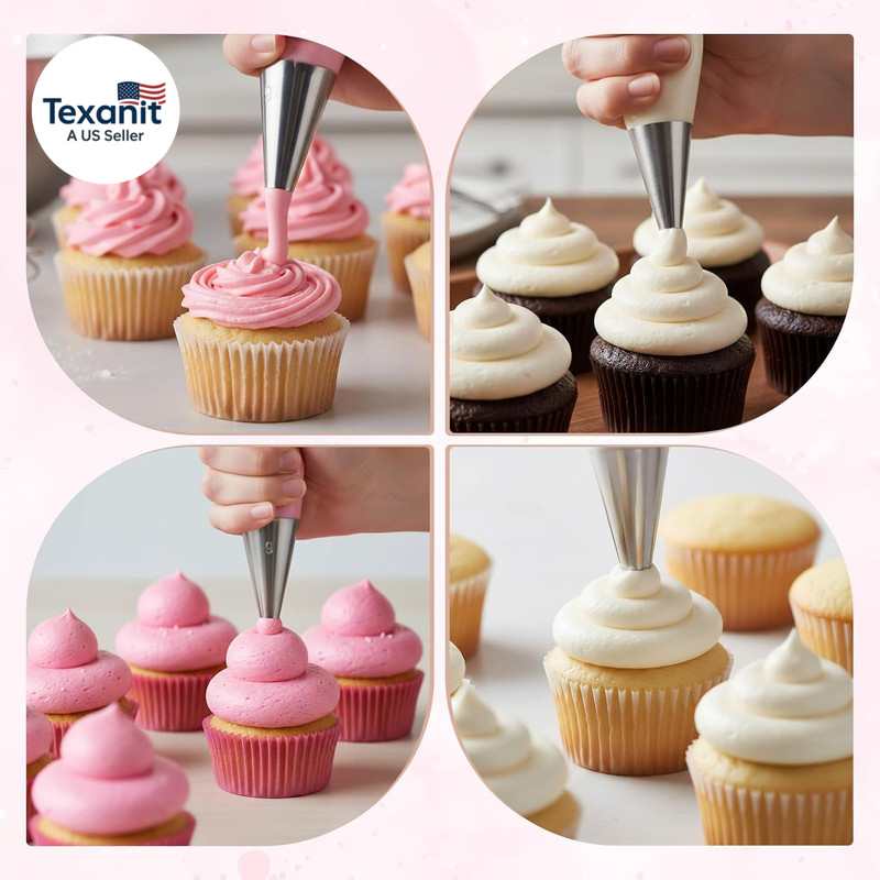 6 Pcs round Hole Piping Tips Set, Cake Decorating Tips Boquillas Para Reposteria gallery