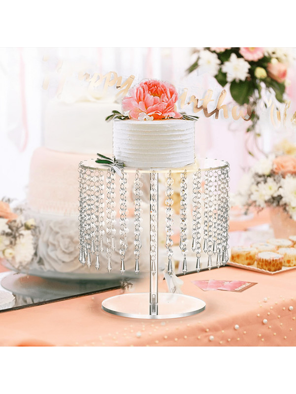 Acrylic Cake Stand 12.2” Clear Cupcake Dessert Display Plate US STOCK