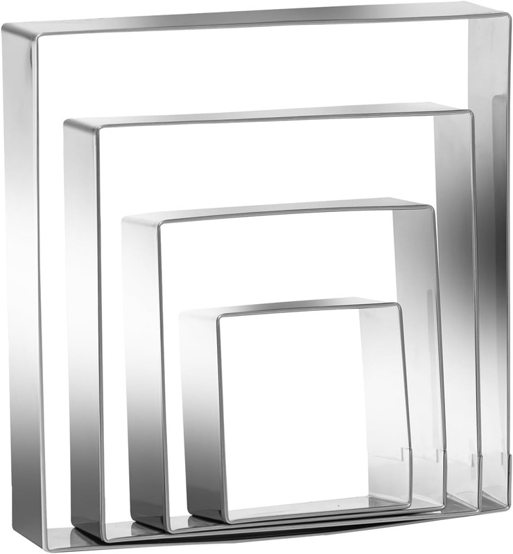 Square Cookie Cutters Stainless Steel Rectangle Biscuit Molds Square Pastry Mol