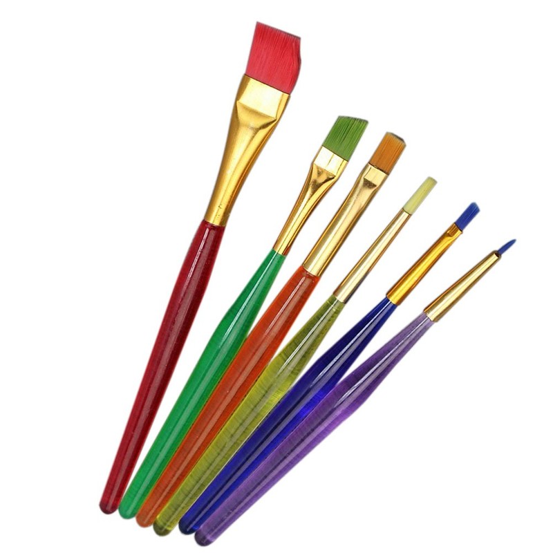 6 Pcs Sugar Craft Fondant Dusting Brushes Cake Icing Decor Painting Tools gallery