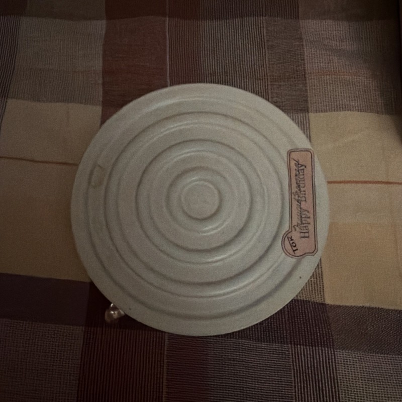 Vtg 1950s Musical "Happy Birthday" Cake Stand Plate Rotates w/ Box- For Parts gallery