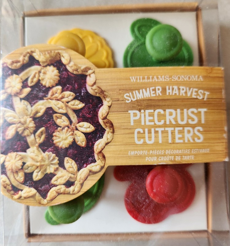 Williams Sonoma Summer Harvest Piecrust and Cookie Cutters Set/4, Cherry, Apple