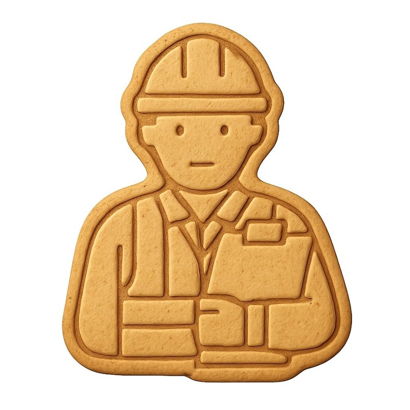 Site Supervisor General Contractor Cookie Cutter & Stamp, Fondant & Cla – 3.2×4″