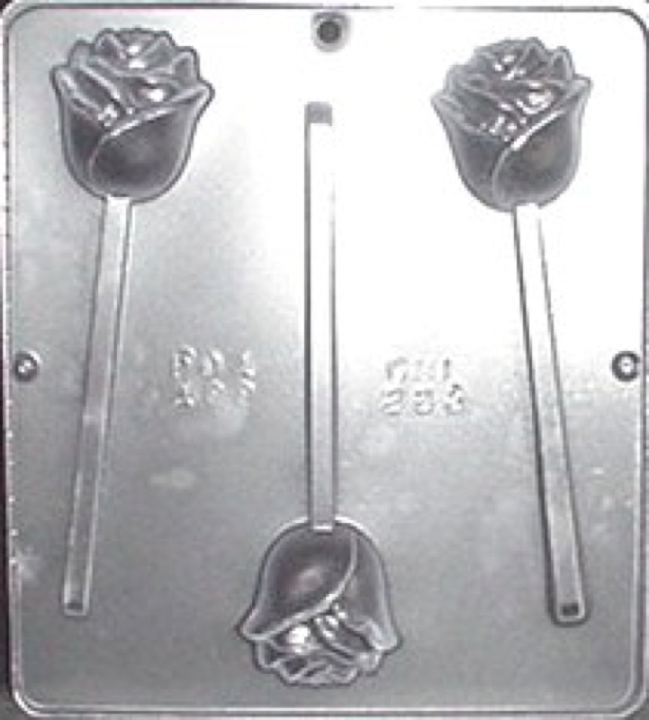 Rose Lollipop Chocolate Candy Mold 283 NEW gallery