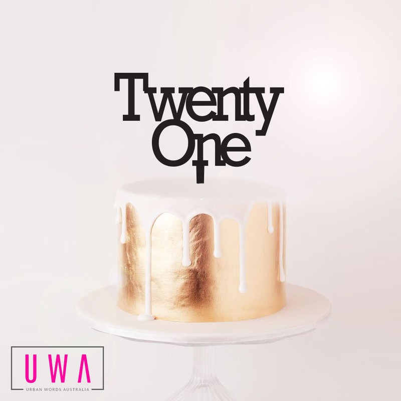 Twenty One – Cake Topper
