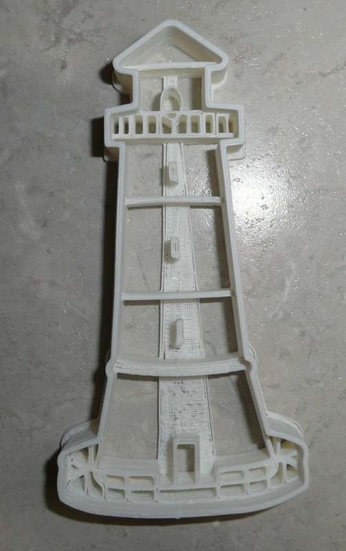 6 X SIZE 1.75" LIGHTHOUSE LIGHT HOUSE TOWER BUILDING BEACON FONDANT FD2602 gallery