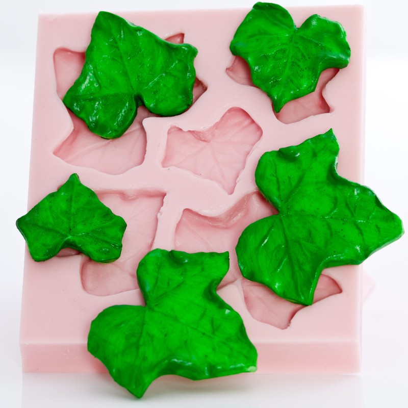 Ivy Leaf Silicone Mold Food Safe Fondant Gum Paste Chocolate Mint Mould (707)