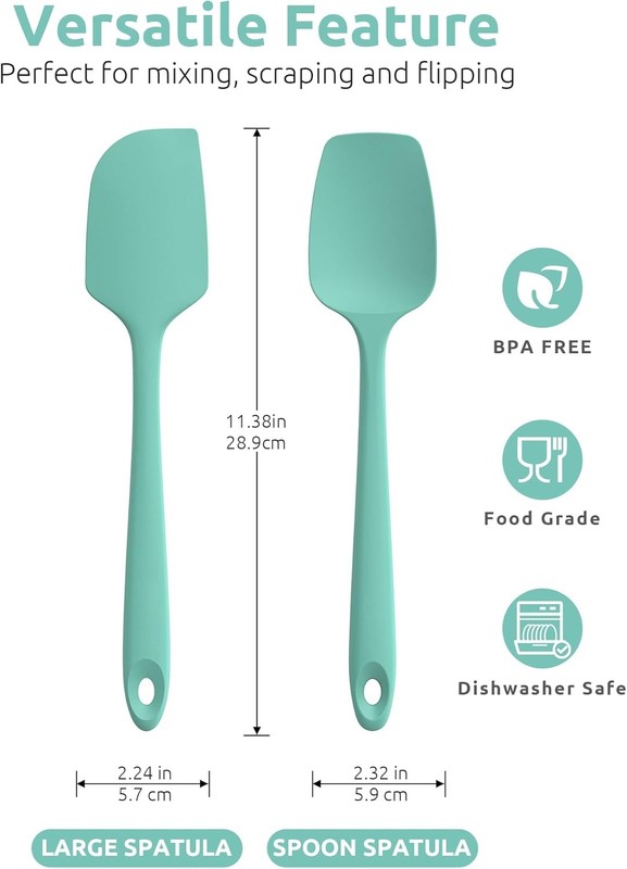 Silicone Spatula Set Heat Resistan & 600ºF Spoon Spatula Sel gallery