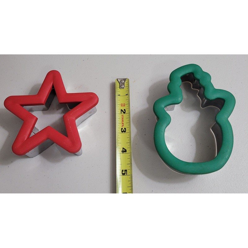 Christmas Cookie Cutter Set 11pc Red Green Holiday Excellent Star Snowman gallery