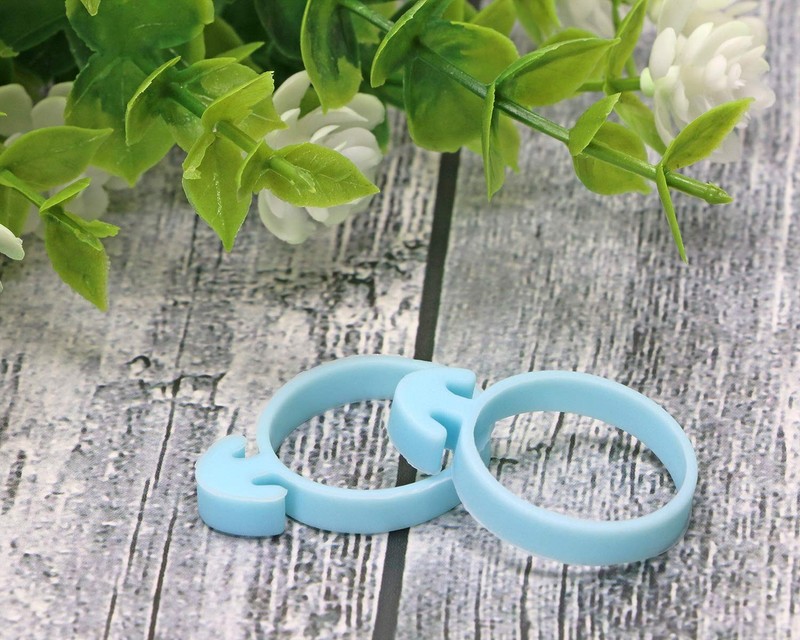 Pastry Bag Ties 20Pcs Reusable Silicone Piping Icing Clips Blue gallery