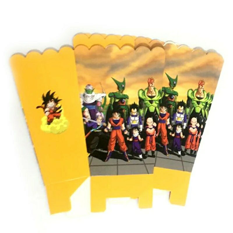 12 Pcs Set, dragon ball Z Pop Corn Candy Boxes Kids Birthday Party Supply gallery