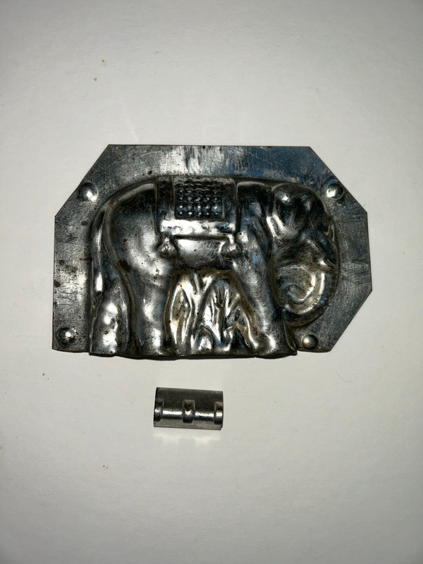 Chocolate Mold Elephant Standing, Trunk Down, Wearing Saddle Blanket gallery