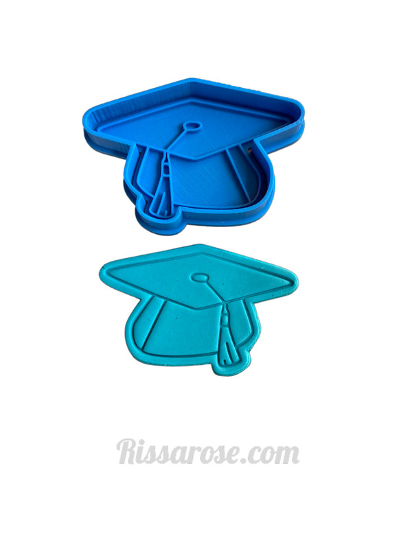 Graduation Cap Hat Scroll cookie cutter fondant stamp End of year School Kindy gallery