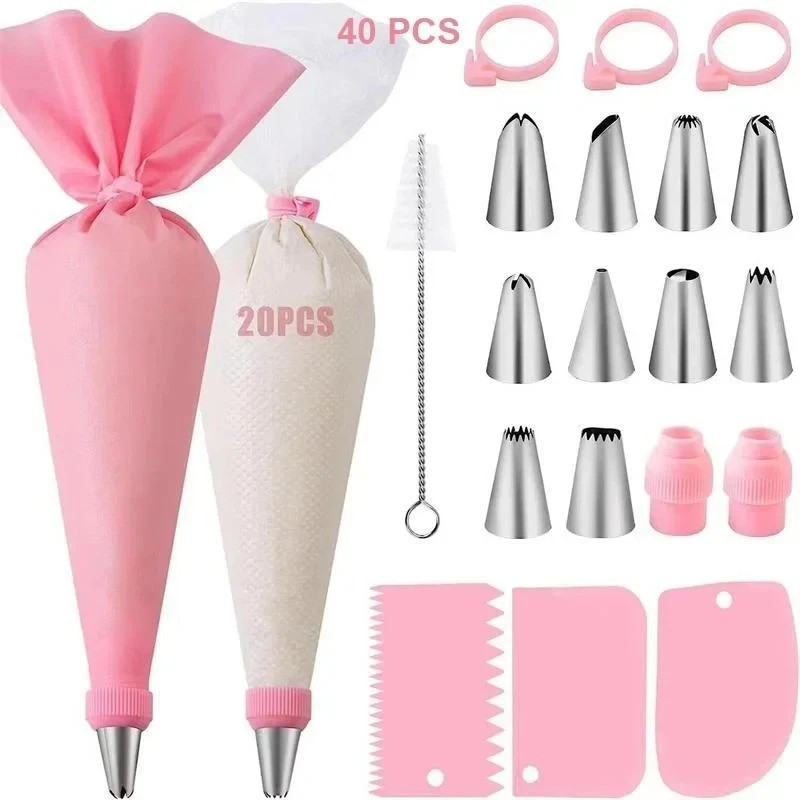 40 pcs Cake Decorating Kit Icing Piping Nozzles Pastry Tips Cake Tools gallery