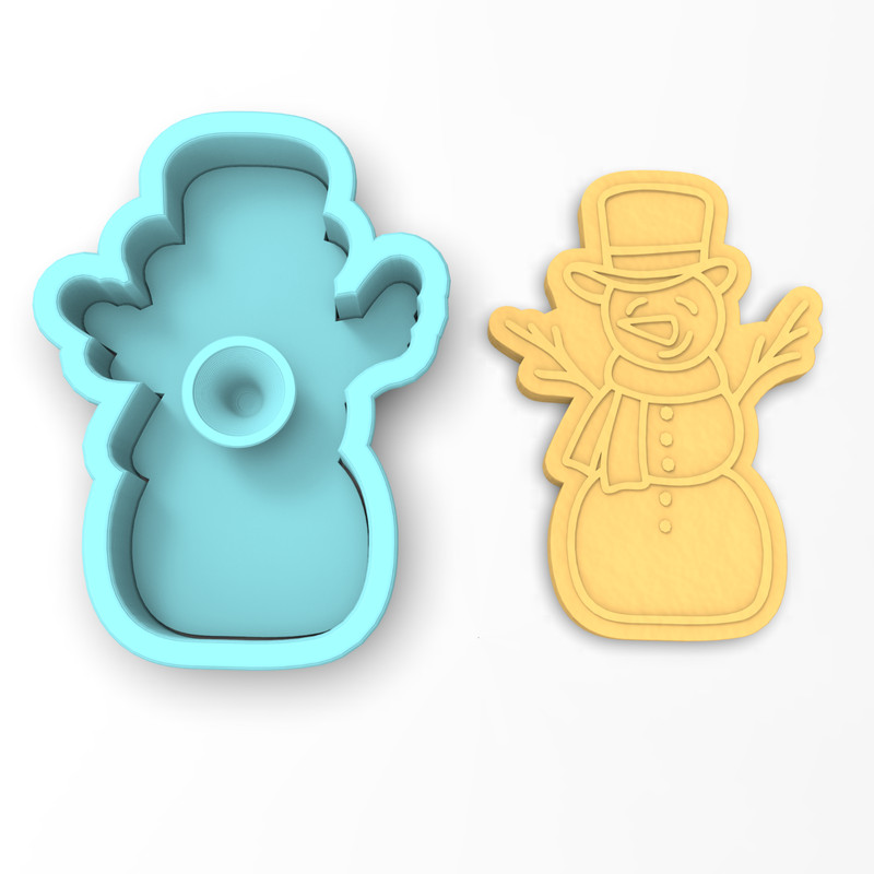 Snowman Cookie Cutter & Stamp #3| Winter Christmas Snow Day Xmas Snowing Frosty gallery