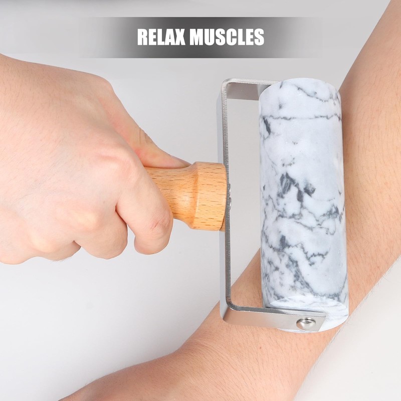 Smooth Surface Marble Rolling Pins for Baking,Dough Roller with T-Type,Pastry... gallery