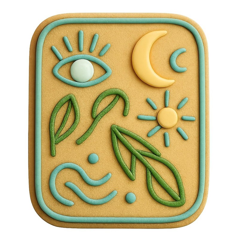 Spiritual Boho Cookie Cutter & Stamp, Fondant & Clay - 4x3.3 gallery