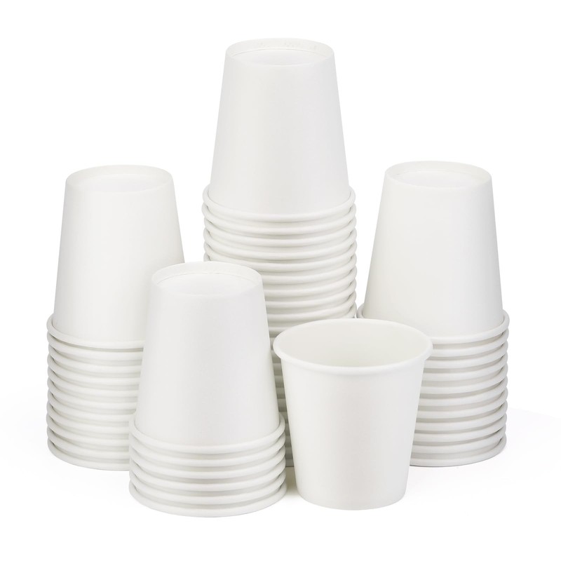 Mnuizu 50 Pack 3 Oz Bathroom Cups, Disposable Paper Cups, Mouthwash Cups, Sma…