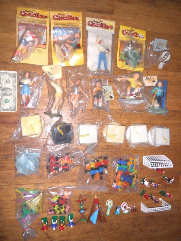 VINTAGE WILTON Lot Of CAKE DECORATION AND PARTY~NEW OLD STOCK Sports