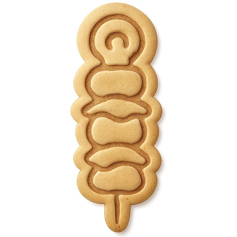 Kebab Skewer Cookie Cutter & Stamp, Fondant & Clay – 4×1.7