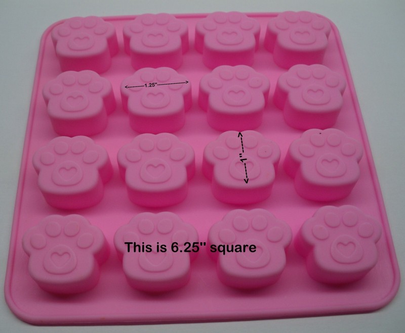 Puppy Dog Paw and Bone Trays Silicone Pet Treat Molds, Set of 5 gallery