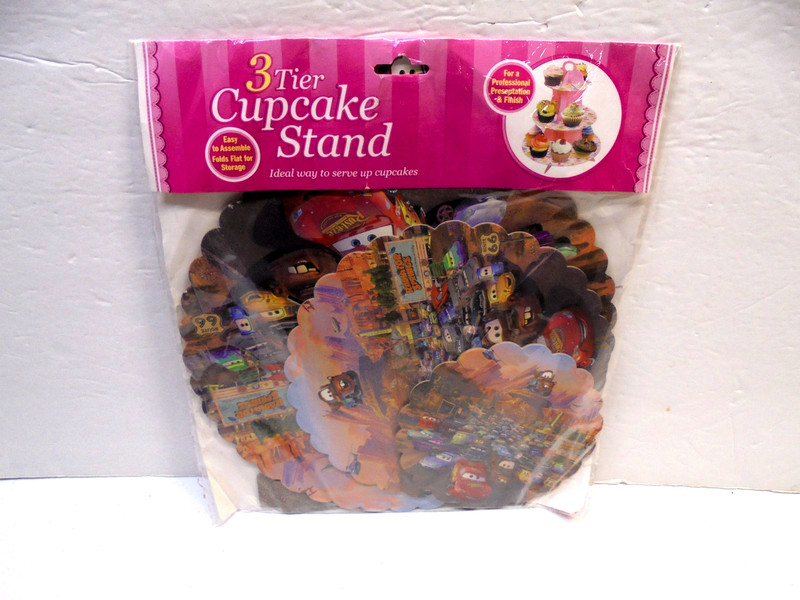 Disney Cars Cupcake Stand Cardboard Party Decoration gallery
